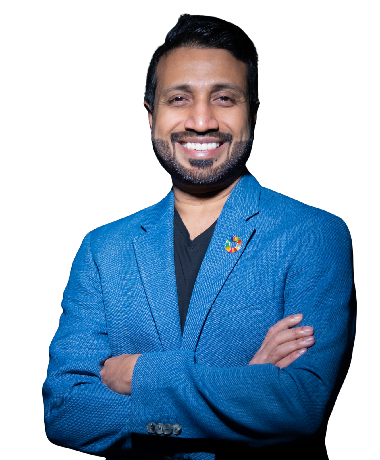 Dr. Vin Menon portrait in blue suit